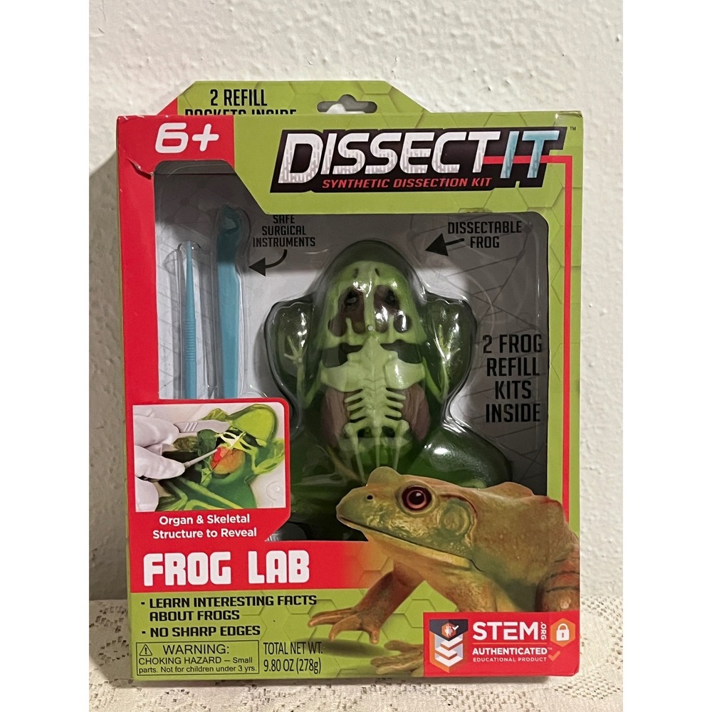 Dissect-It Synthetic Dissection Kit Frog Lab STEM Educational Toy with 2 Refills